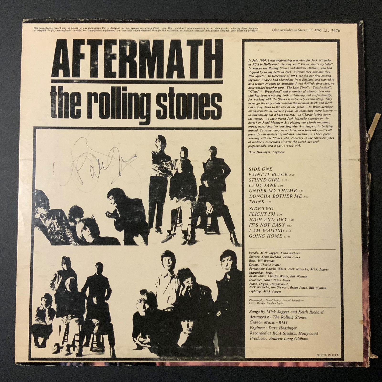 Brian Jones  Autographed Album Cover (1 of 1)