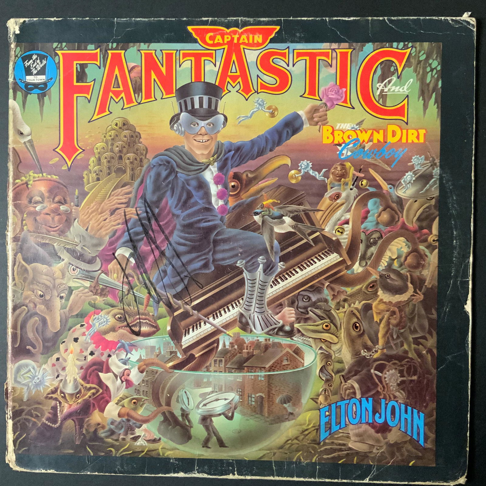 Elton John  Autographed Album Cover Only, No Vinyl (1 of 1)