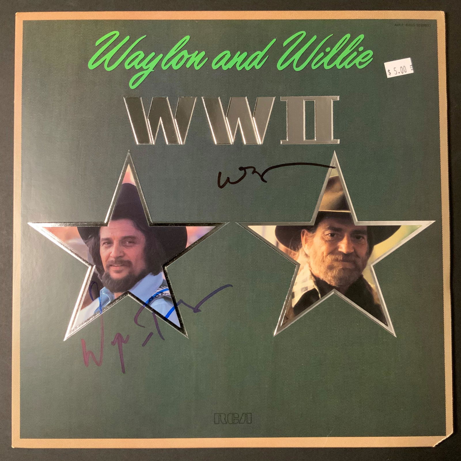Waylon Jennings and Willie Nelson  Autographed Album (1 of 1)