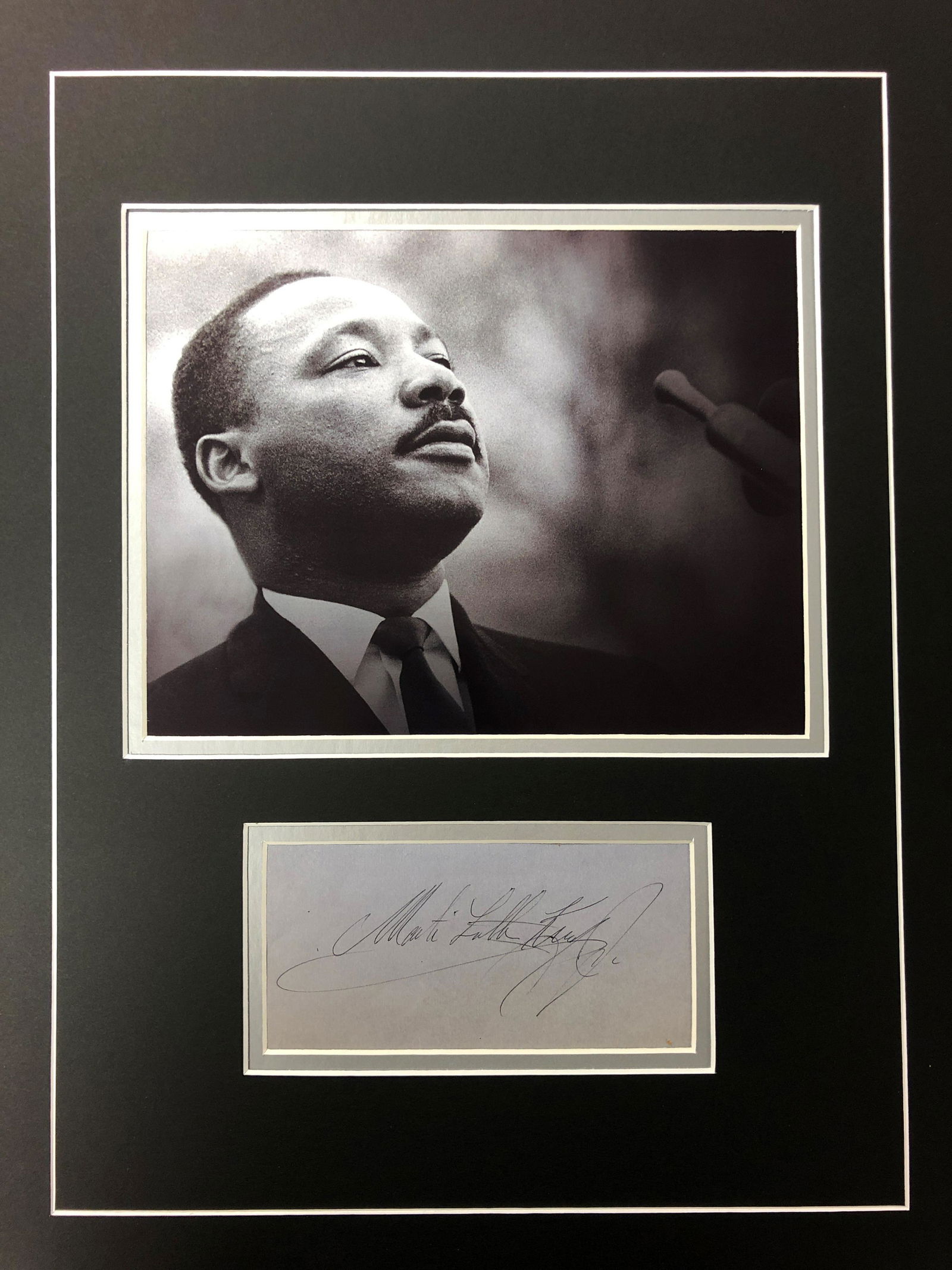 Martin Luther King Jr. Cut Autographed Display (1 of 1)