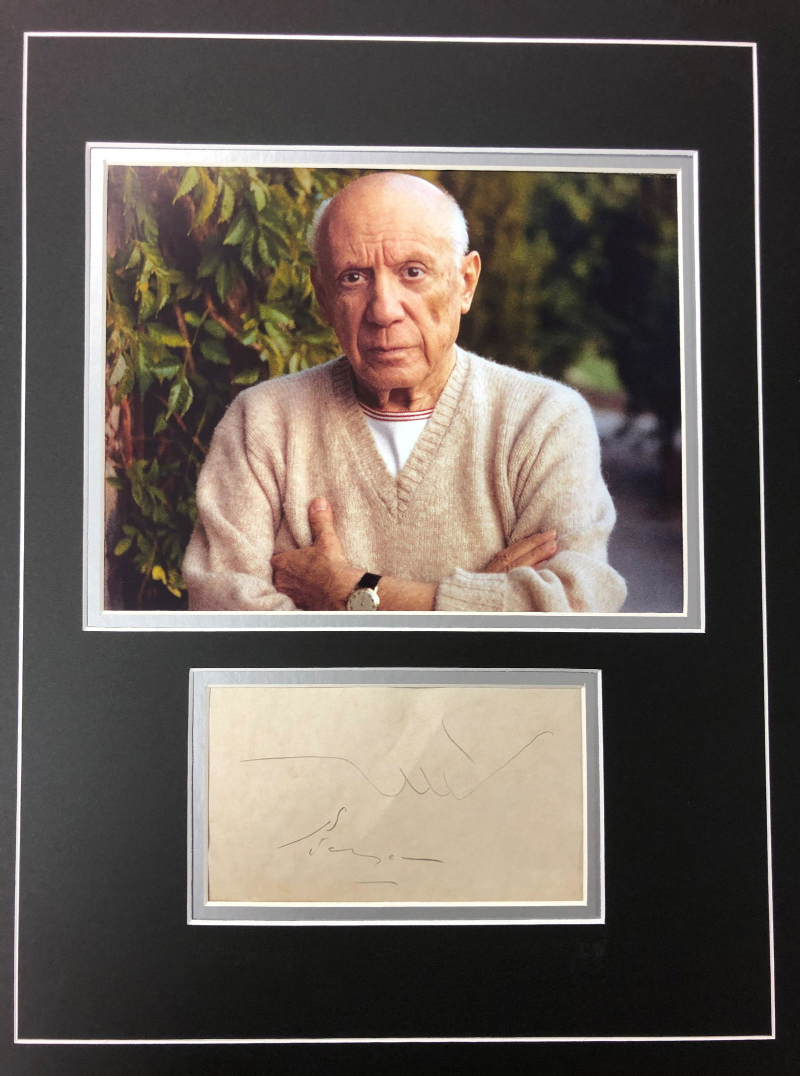 Pablo Picasso Signed Sketch Display (1 of 1)