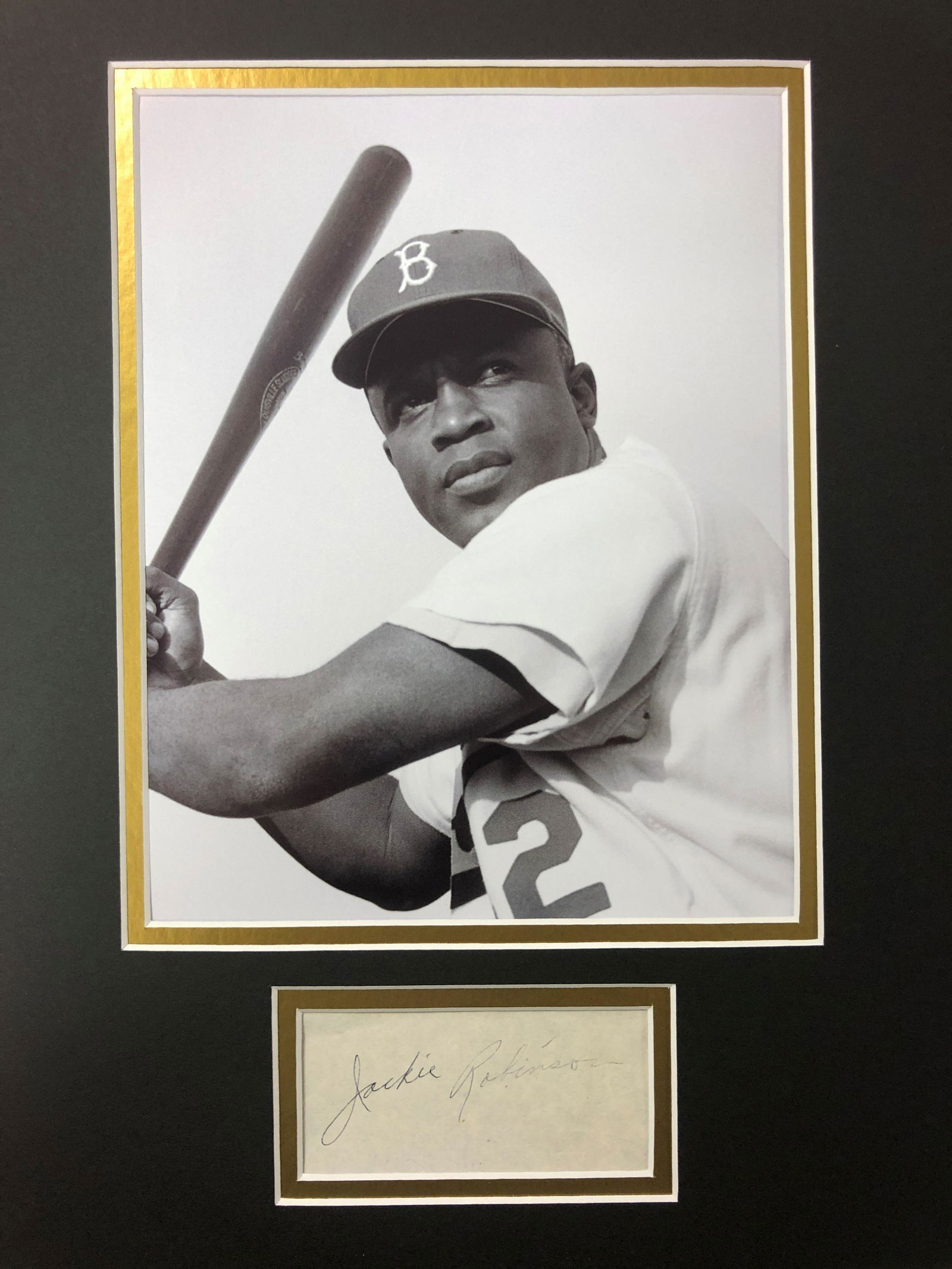Jackie Robinson Cut Autographed Display (1 of 1)