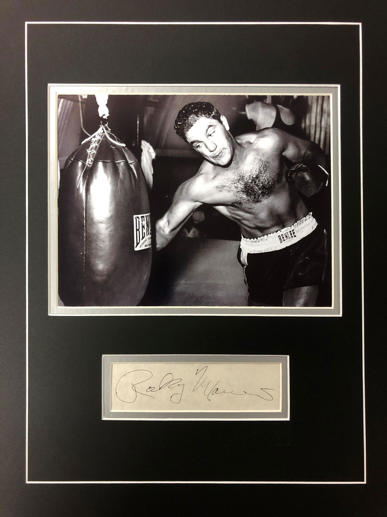 Rocky Marciano Cut Autographed Display (1 of 1)