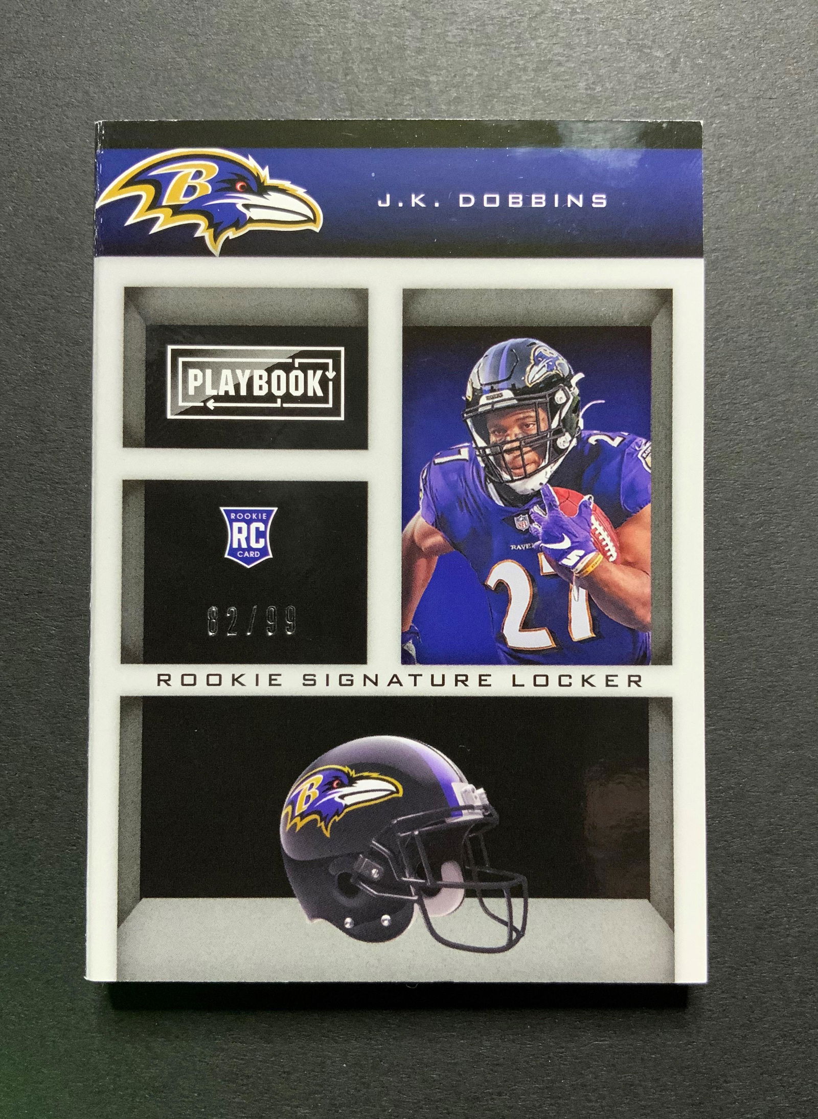 J.K. Dobbins Panini Rookie Signature Locker Card 82/99 (1 of 4)