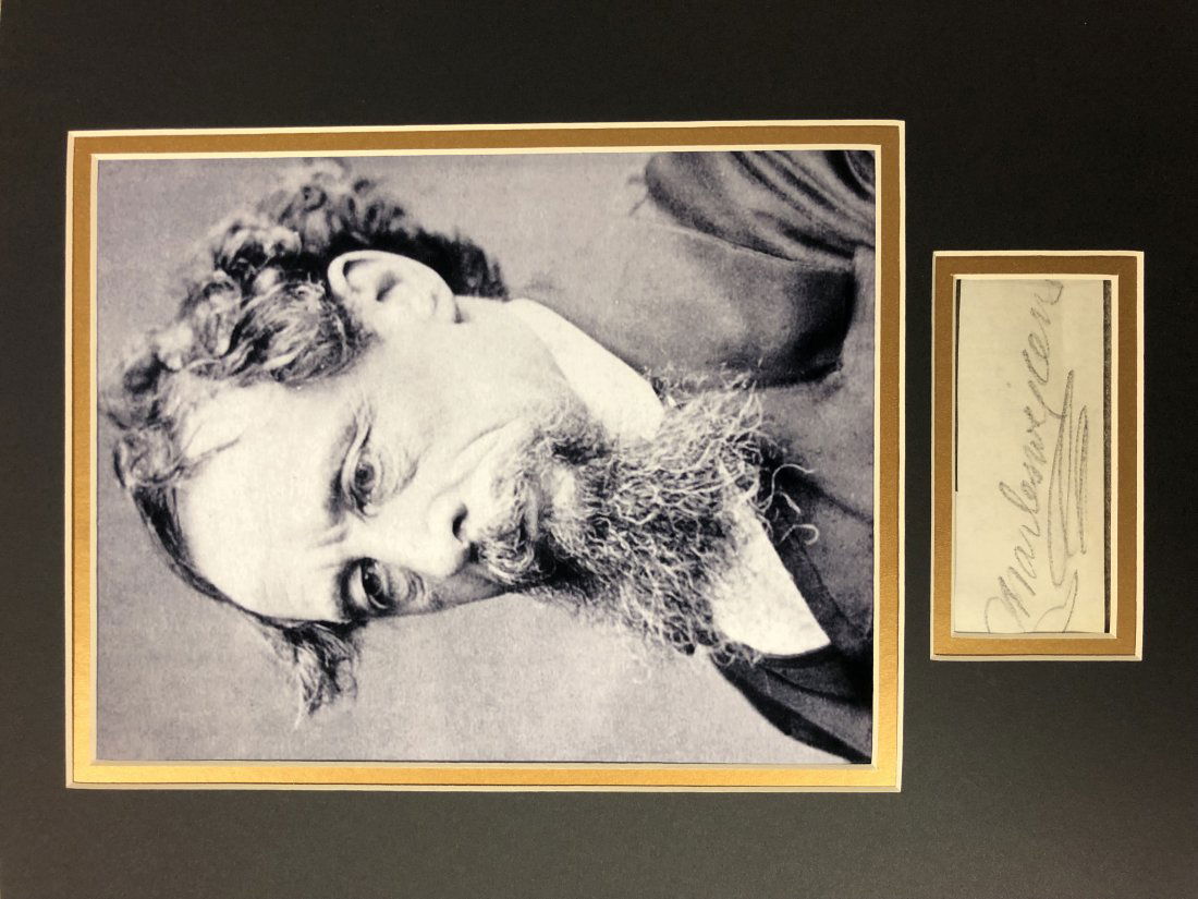 Charles Dickens Autographed Display (1 of 1)