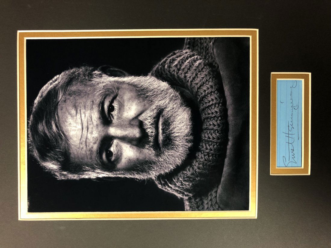 Ernest Hemmingway Autographed Display (1 of 1)