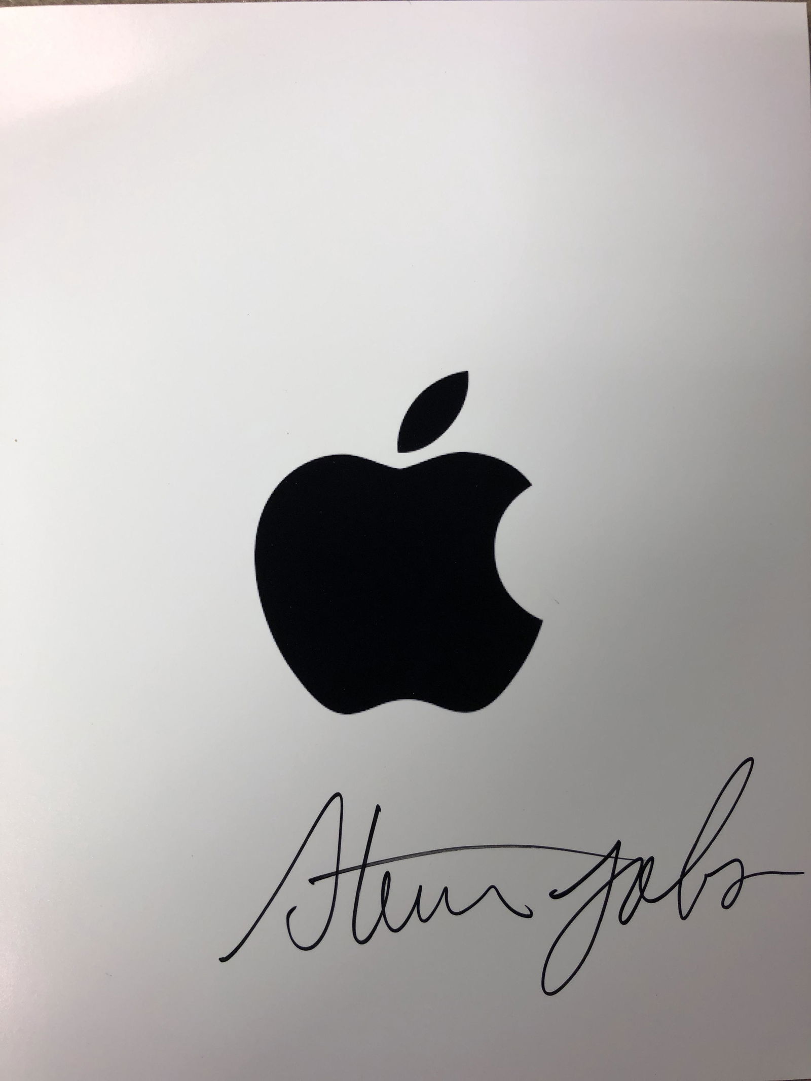 Steve Jobs Autographed Apple Photo (1 of 1)
