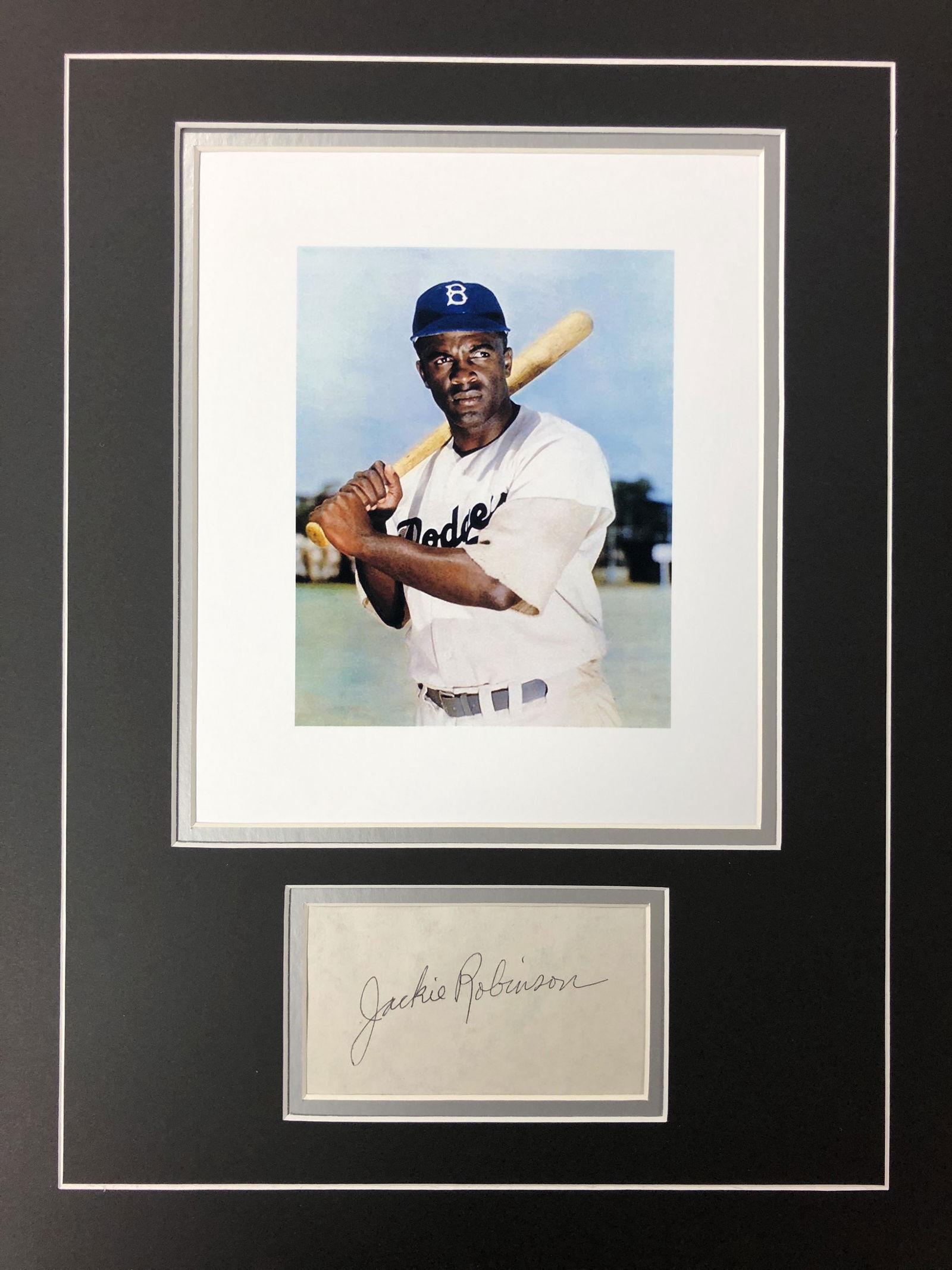 Jackie Robinson Autographed Display (1 of 1)