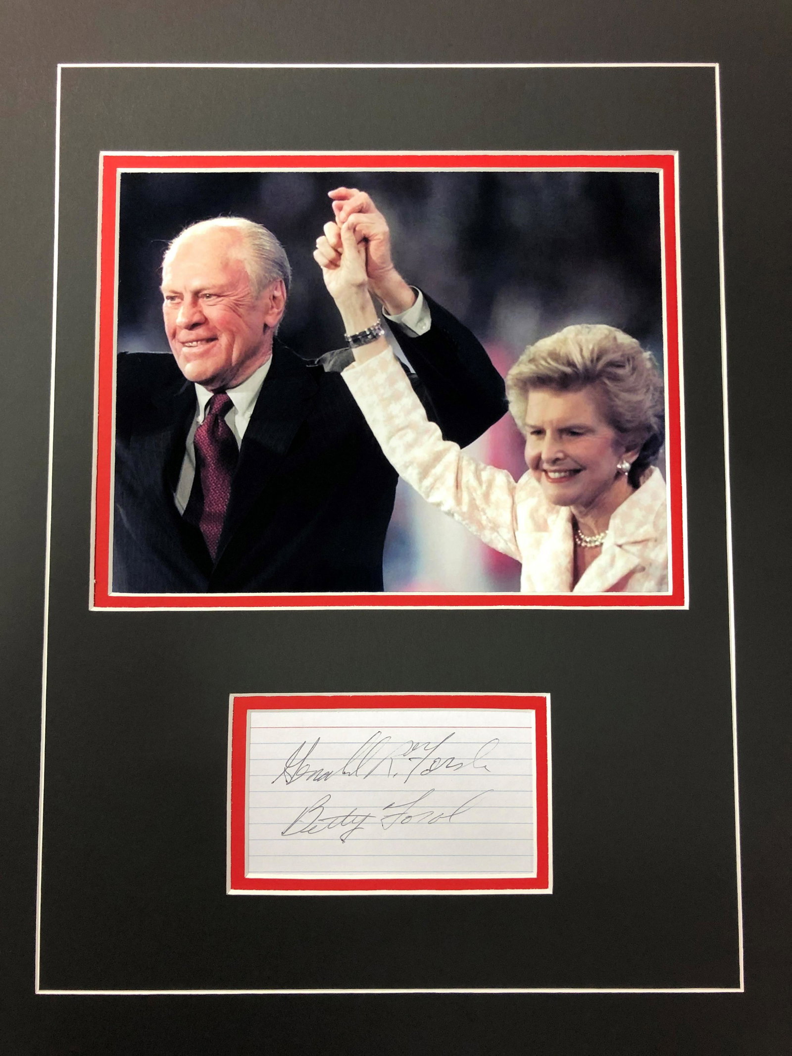 Gerald and Betty Ford Autograph Display (1 of 1)