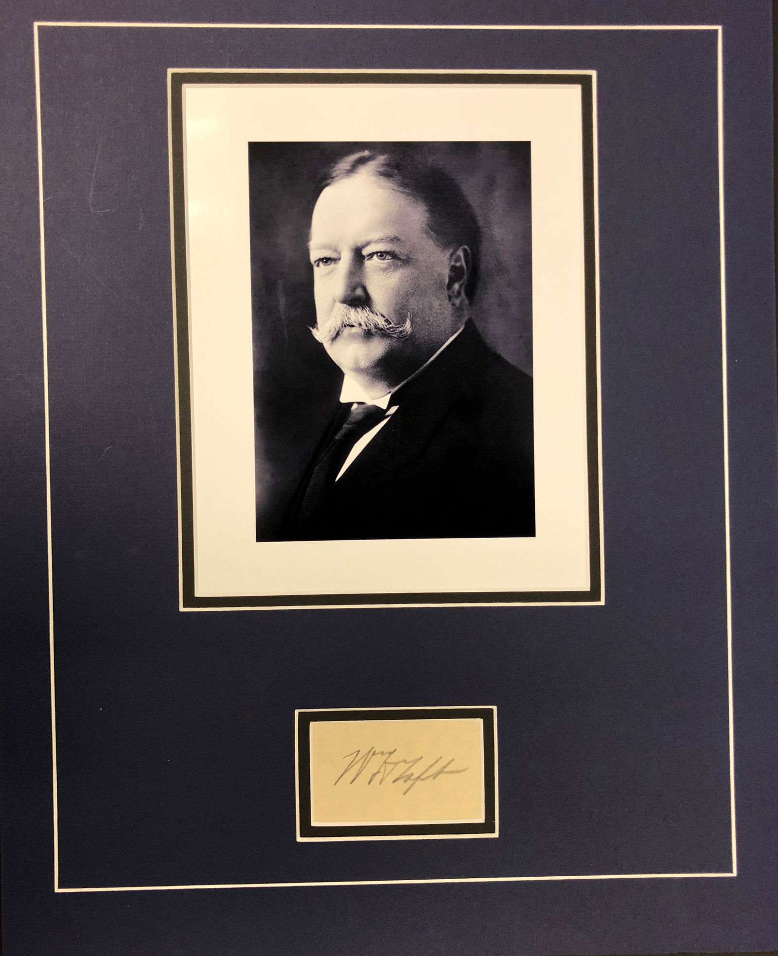 Taft Cut Autograph Display NOT FRAMED (1 of 1)