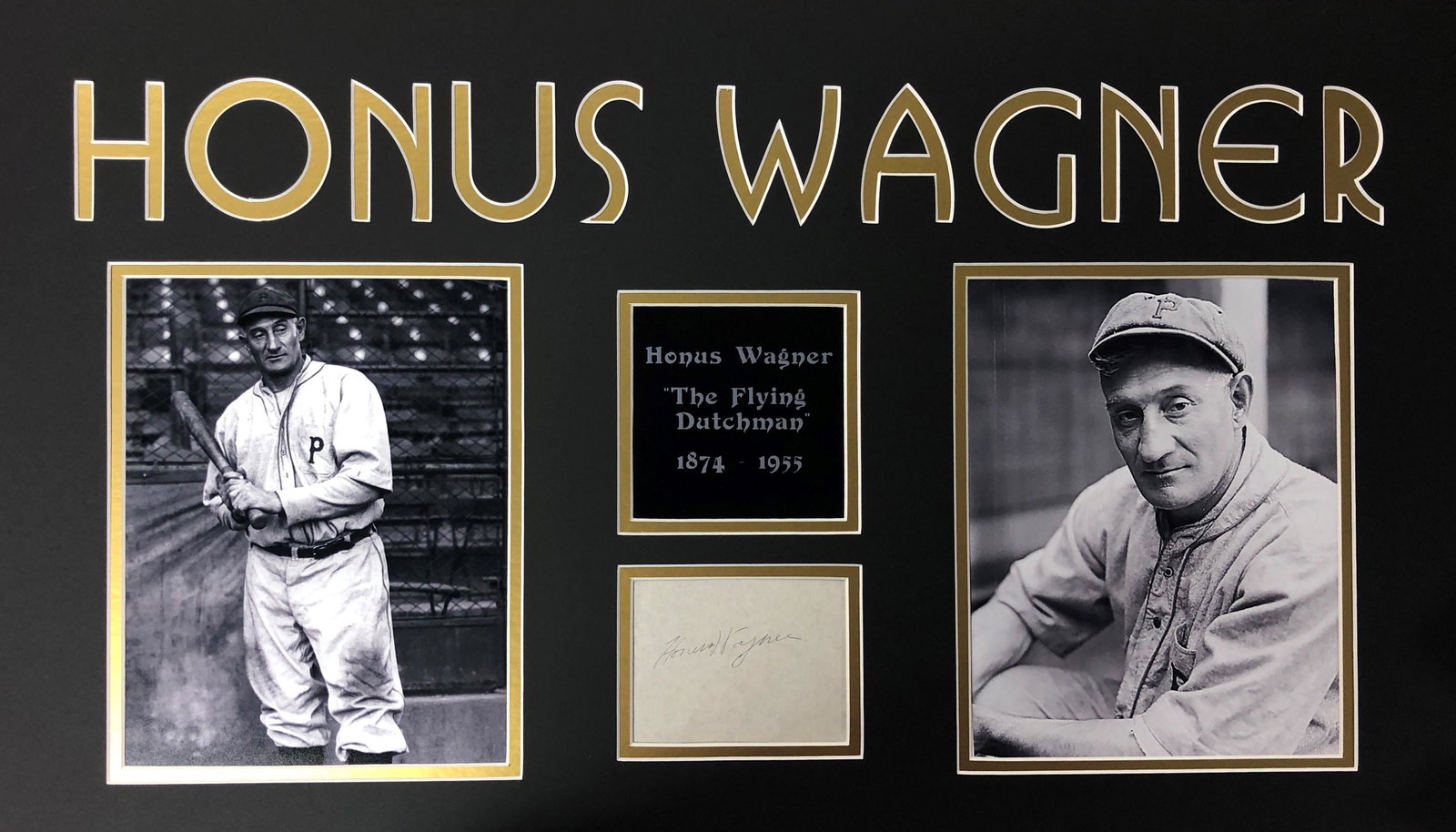 Honus Wagner Cut Autograph Display NOT FRAMED (1 of 1)