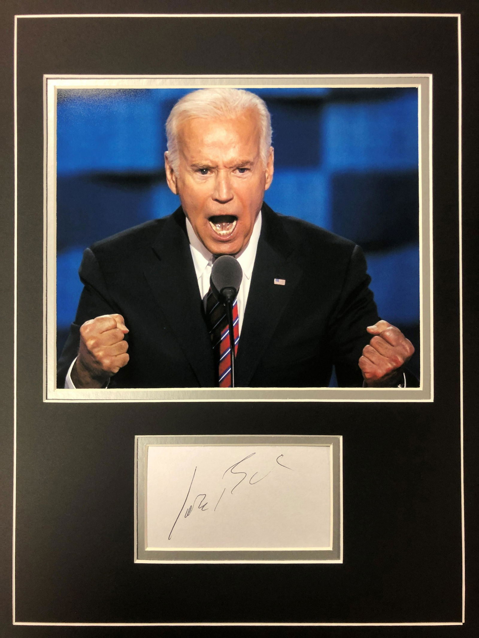 Joe Biden Cut Autograph Display NOT FRAMED (1 of 1)