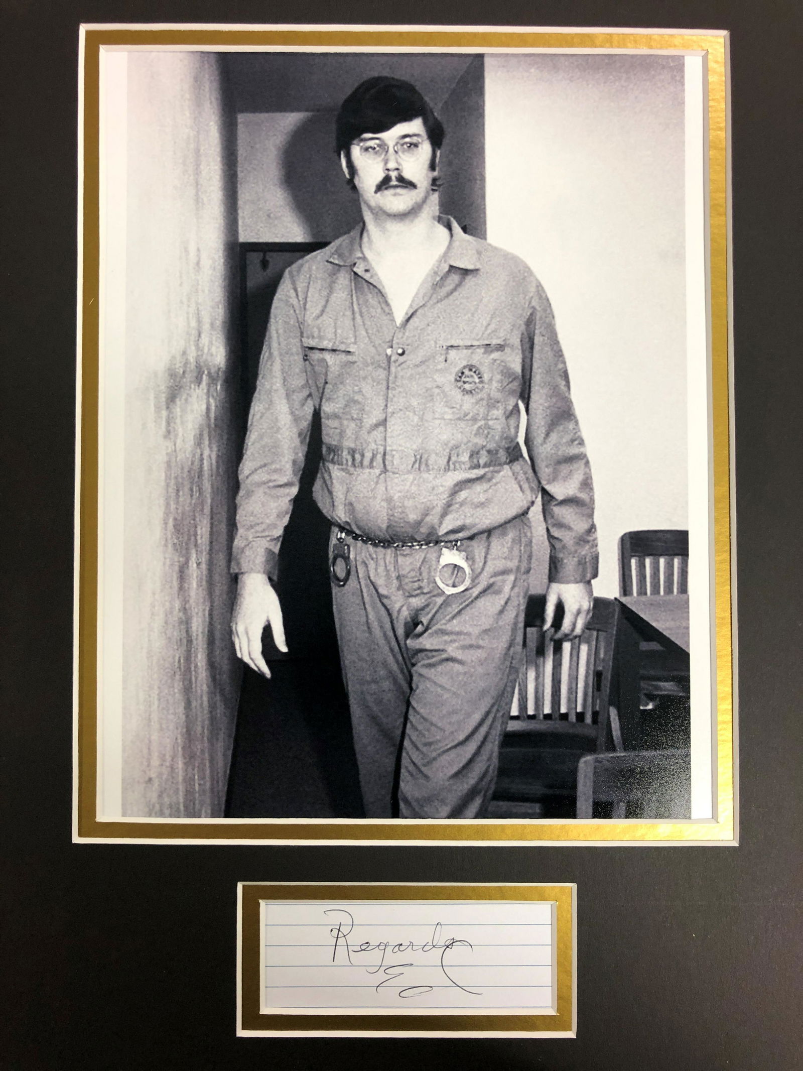 Edmund Kemper Cut Autograph Display NOT FRAMED (1 of 1)