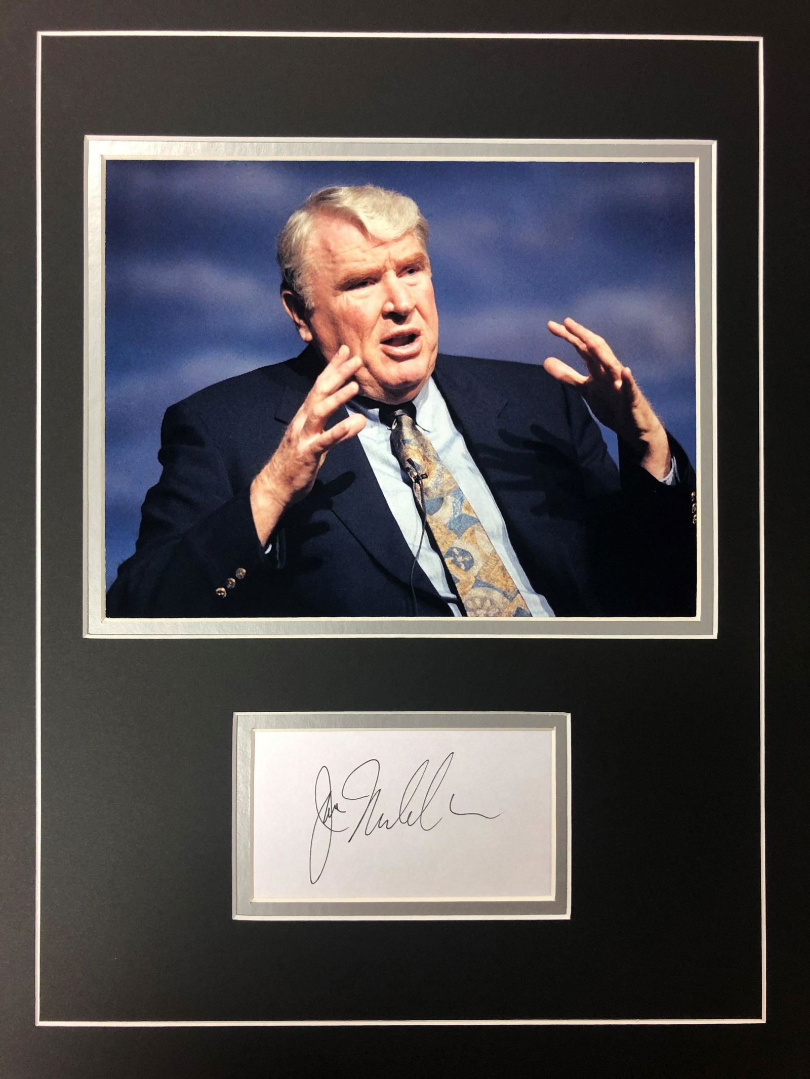 John Madden Cut Autograph Display NOT FRAMED (1 of 1)