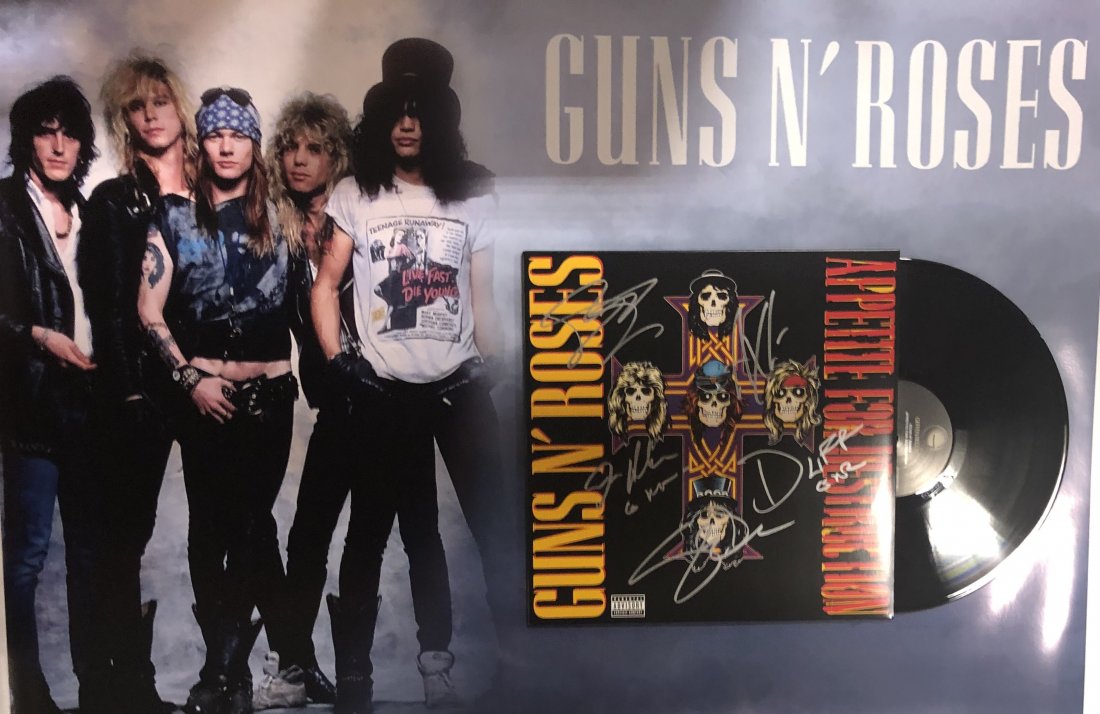Guns N Roses Autographed Album Cover Display (1 of 1)