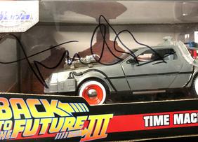 Michael J  Fox Autographed DieCast Time Machine (1 of 2)