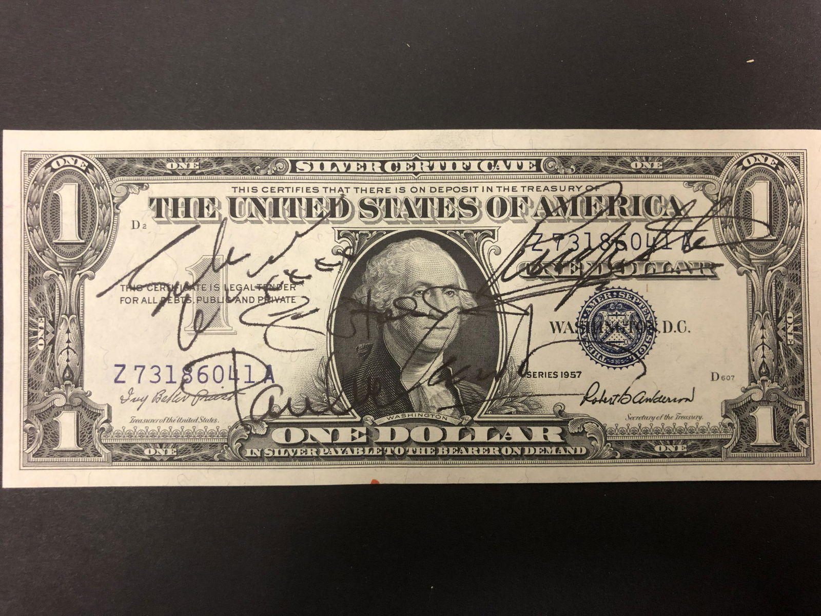 Beatles Autographed $1 Silver Certificate (1 of 1)