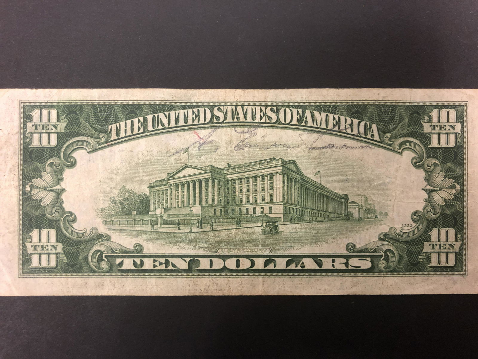 Albert Einstein Autographed $10 Silver Certificate (1 of 1)