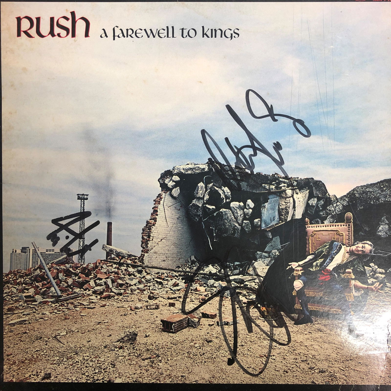 Rush Autographed Album Cover, signed by all (1 of 1)