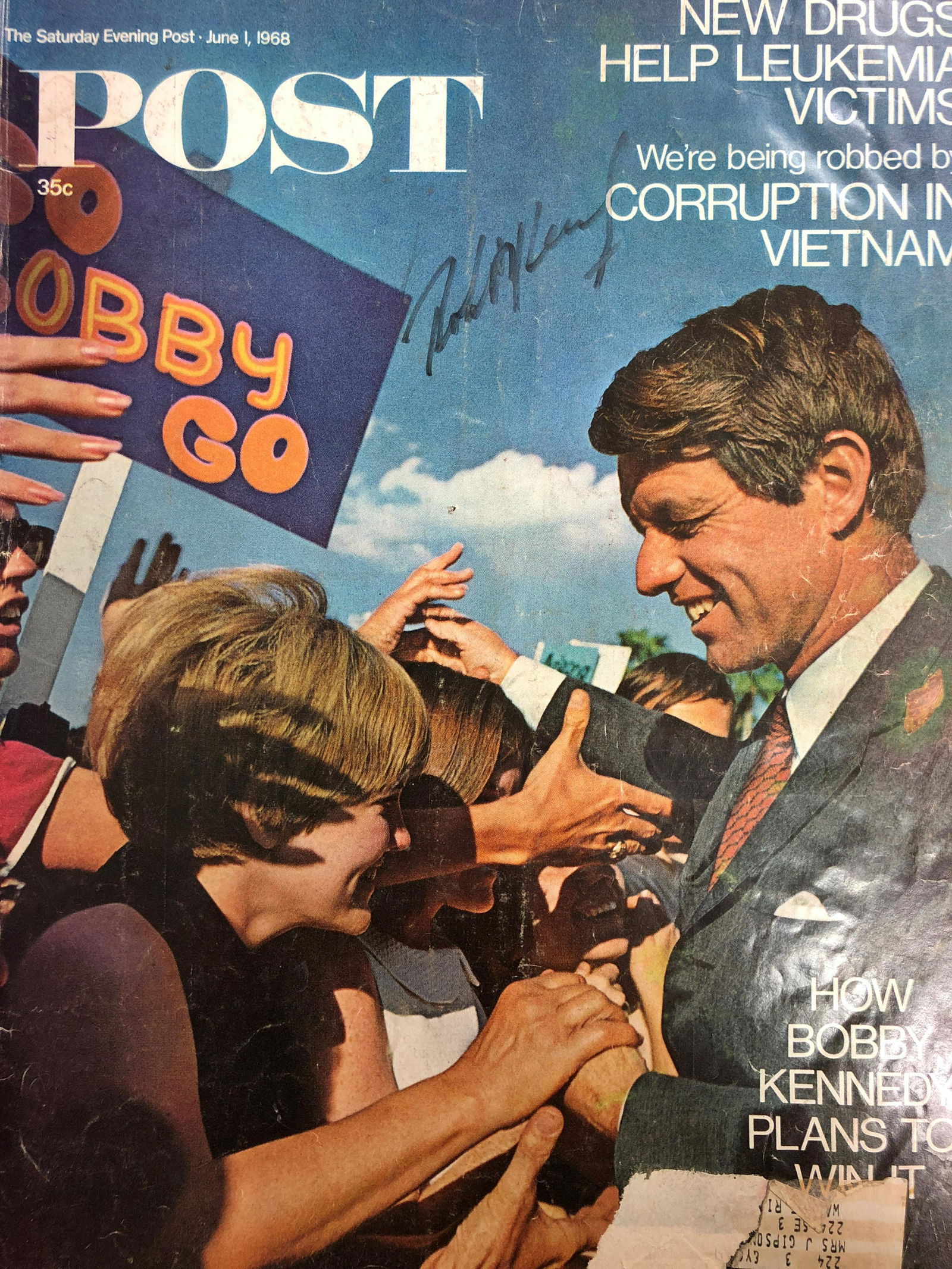 Bobby Kennedy Autographed Post Mag (1 of 1)
