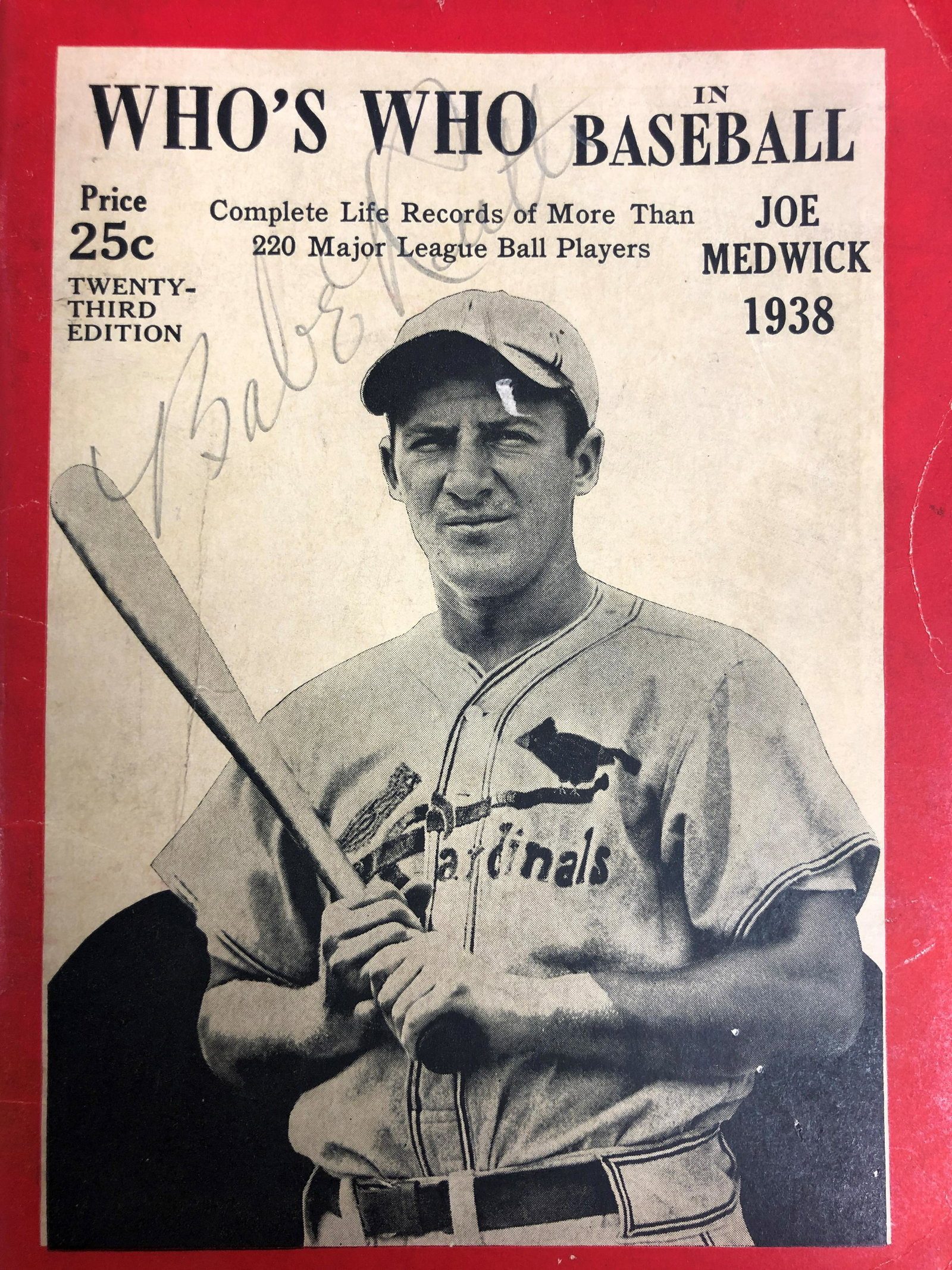 Babe Ruth Autographed Who's who in baseball mag: Displays are not framed, and can be framed for a cost. Framed items will state they are framed in the name of the item. Ask any and all questions BEFORE bidding. Signed album covers are not guaranteed