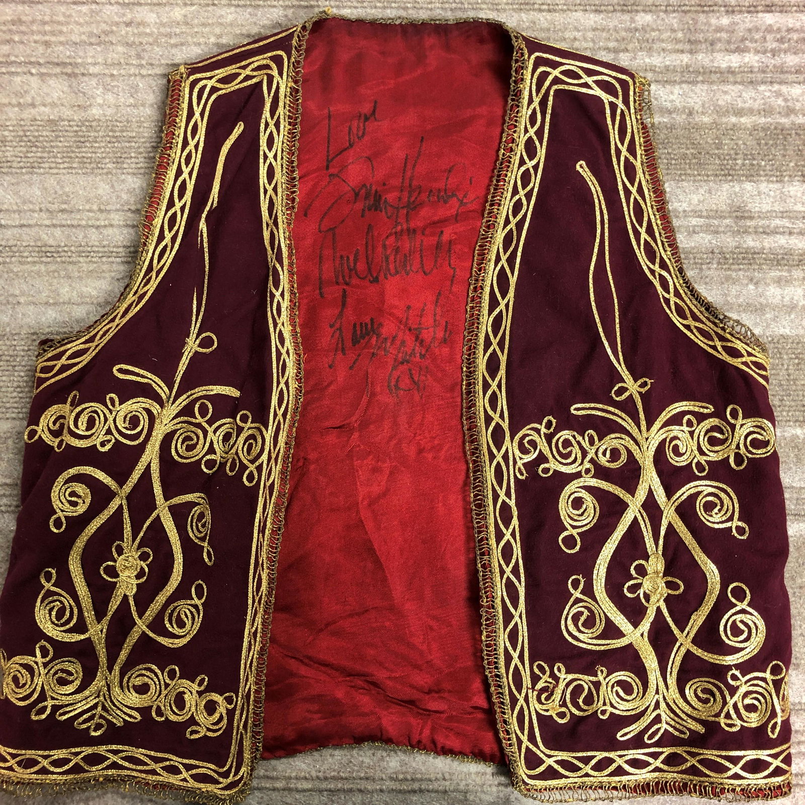 The Jimi Hendrix Autographed Vest, Signed by all (1 of 1)