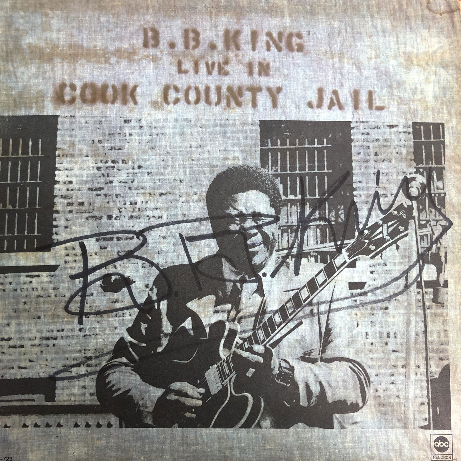 BB King Autographed Album Cover (1 of 1)