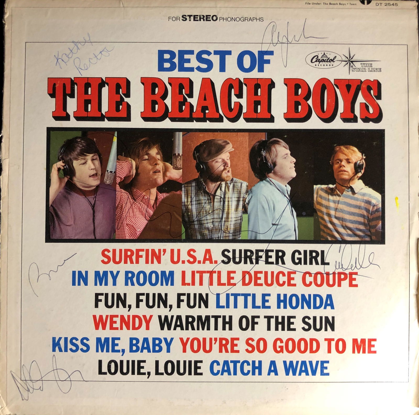 Beach Boys Autographed Album Cover (1 of 1)
