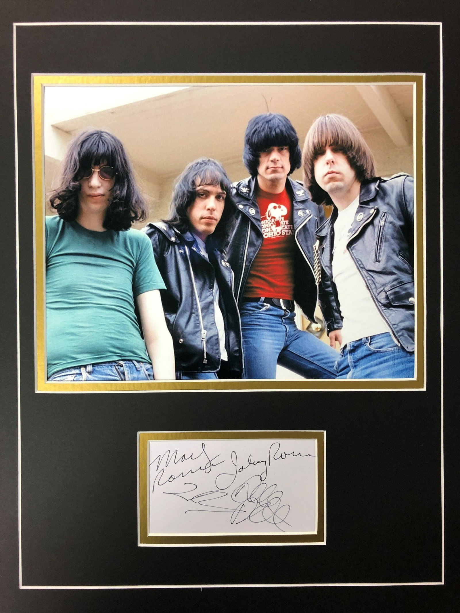 The Ramones Autographed Display, NOT FRAMED (1 of 1)