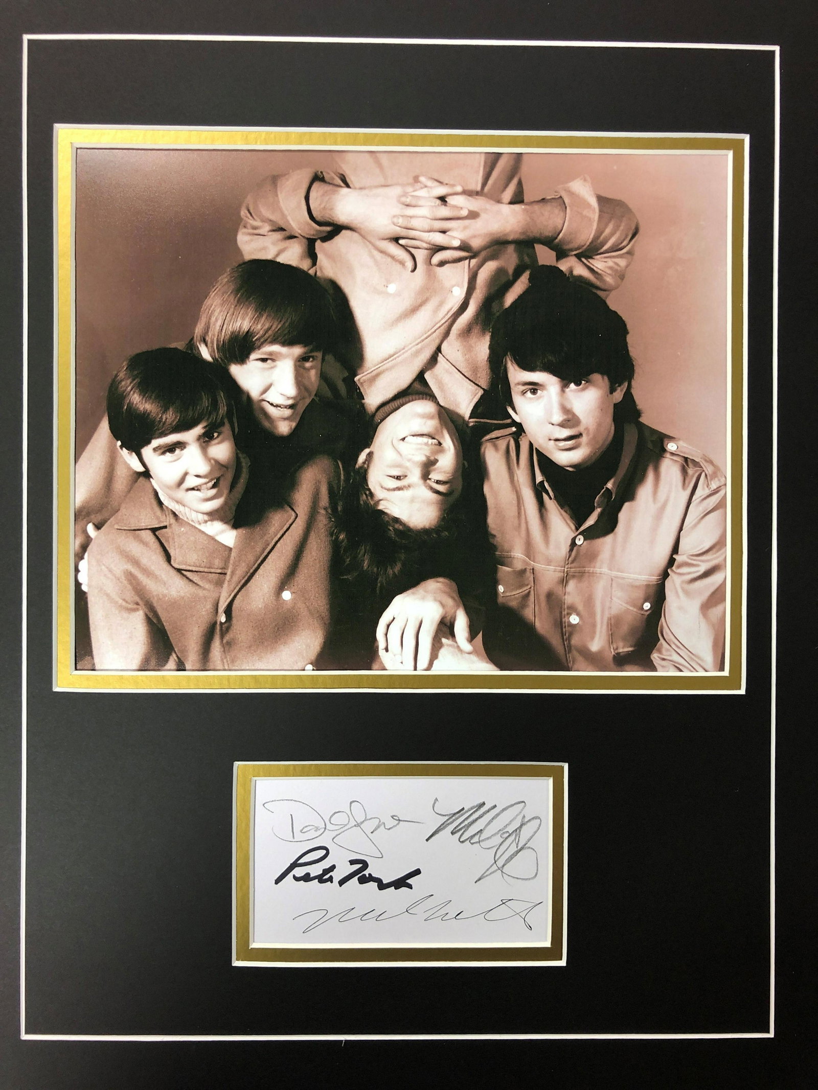 The Monkees Autographed Display, NOT FRAMED (1 of 1)