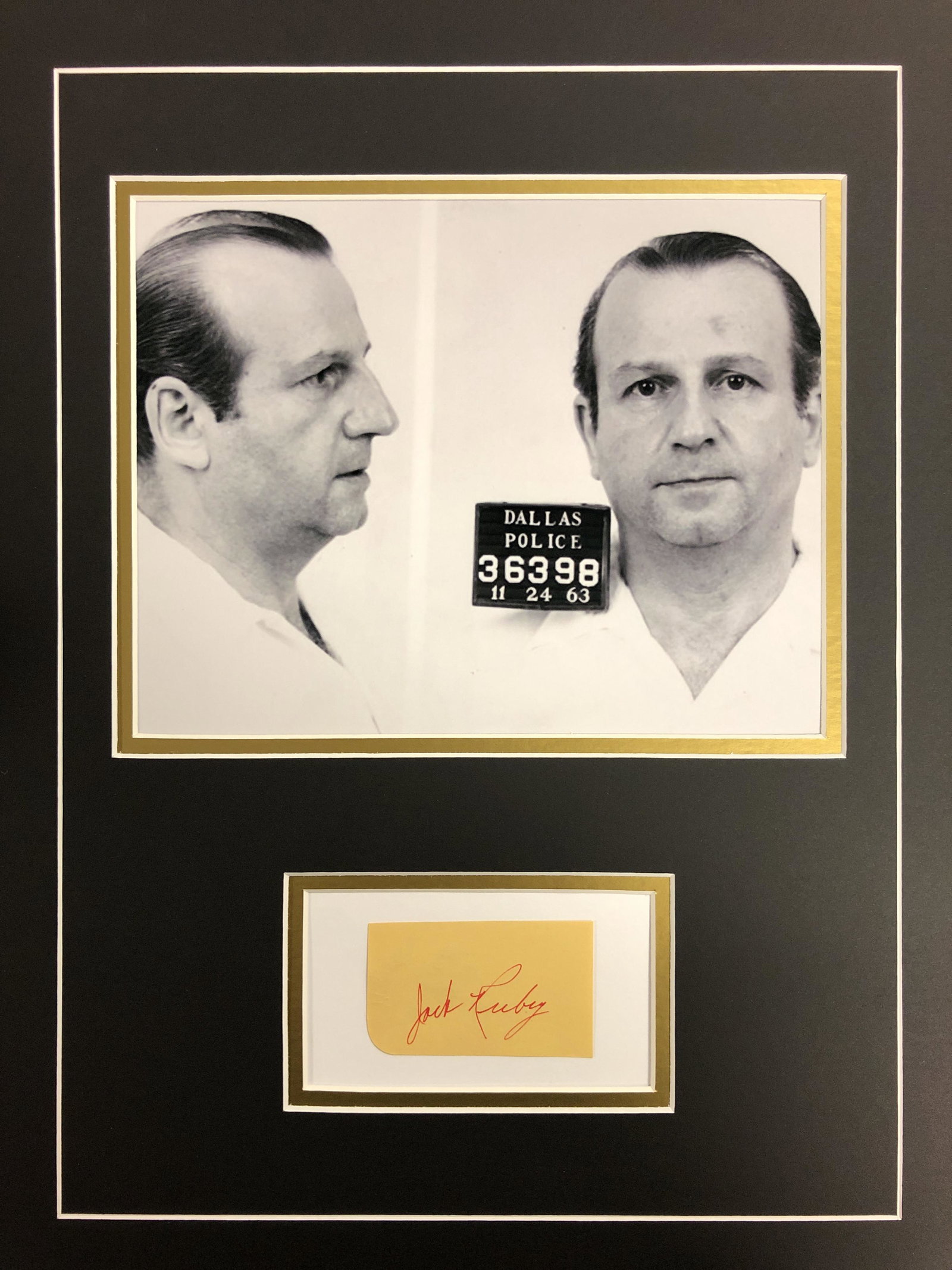 Jack Ruby Autographed Display, Photo is mock up, not (1 of 1)