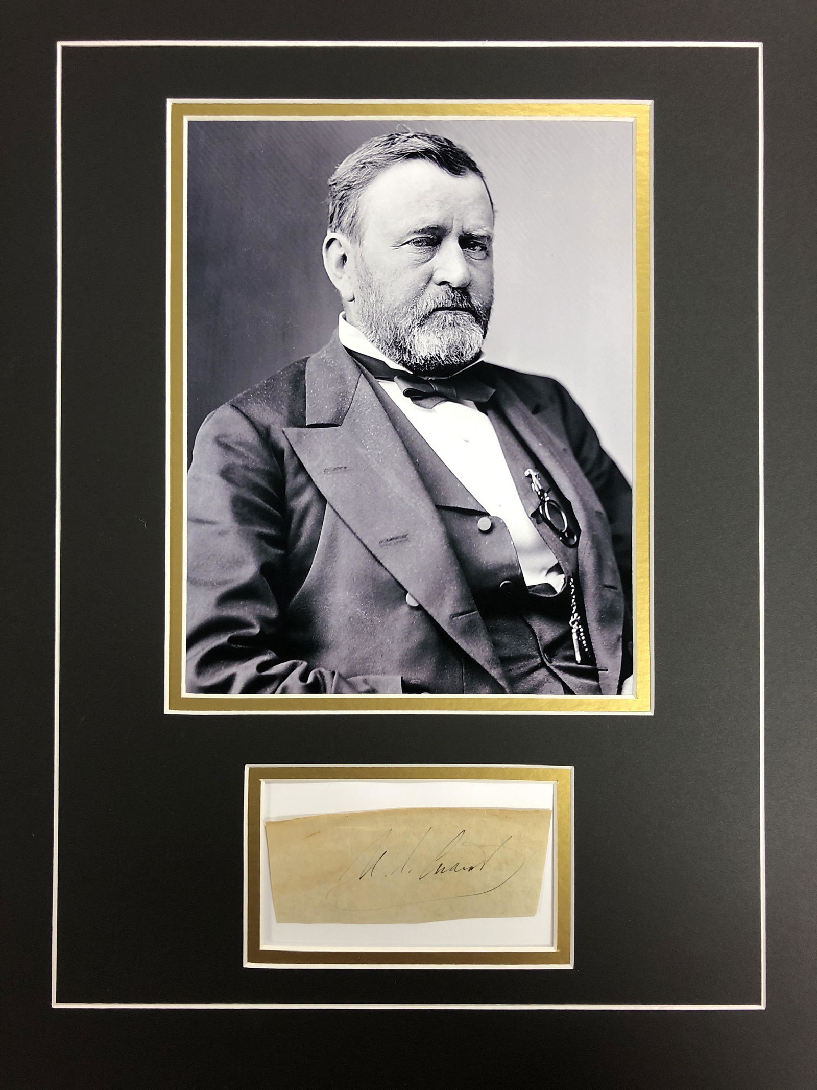 Ulysses S. Grant Autographed Display, Photo is MOCK UP (1 of 1)