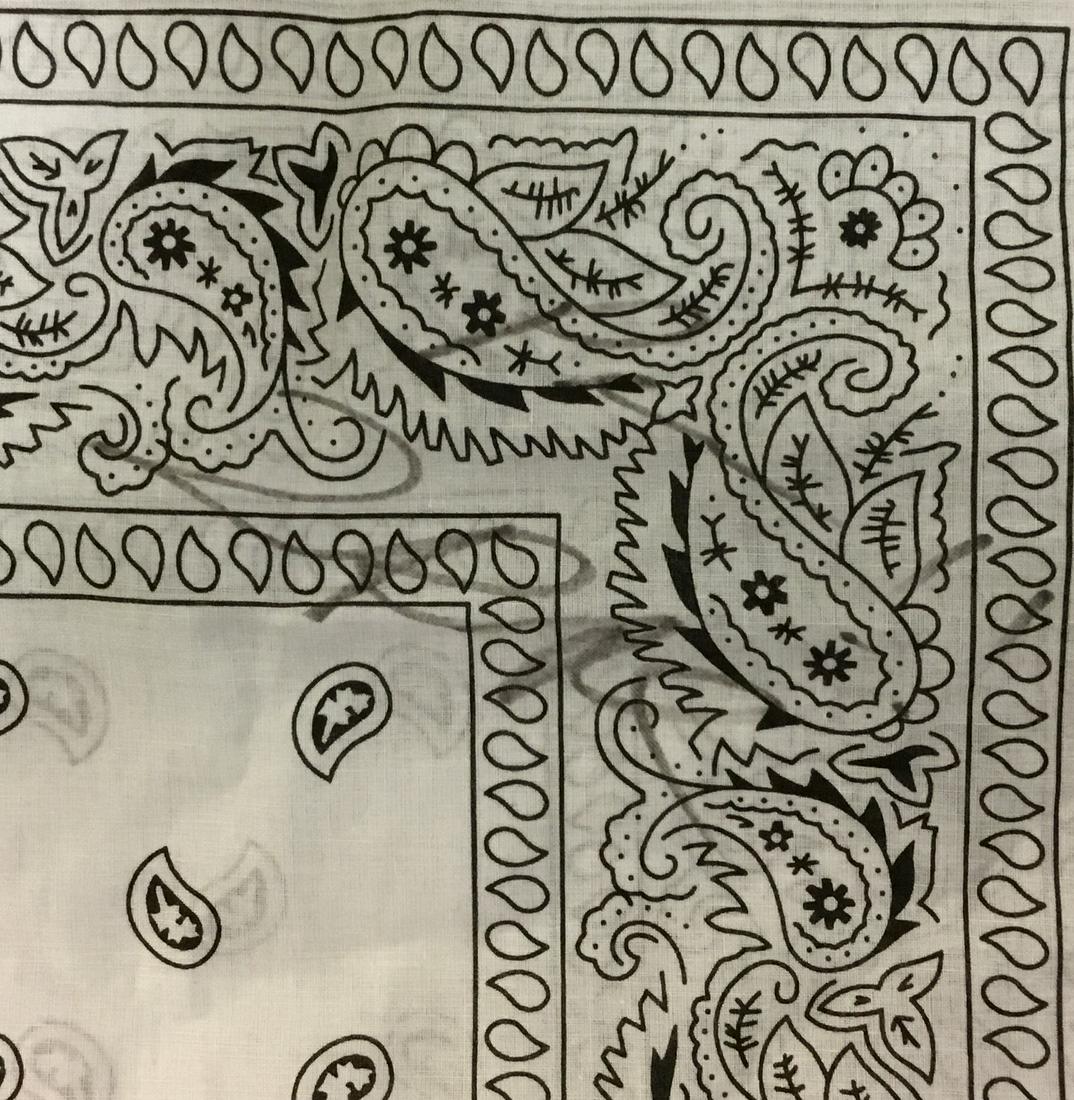 Tupac Shakur Autographed Bandana (1 of 1)