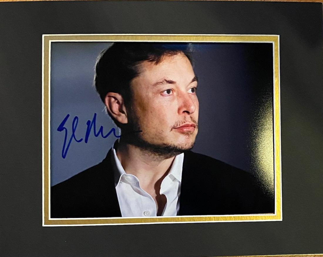 Elon Musk Autographed Photo Display (1 of 1)