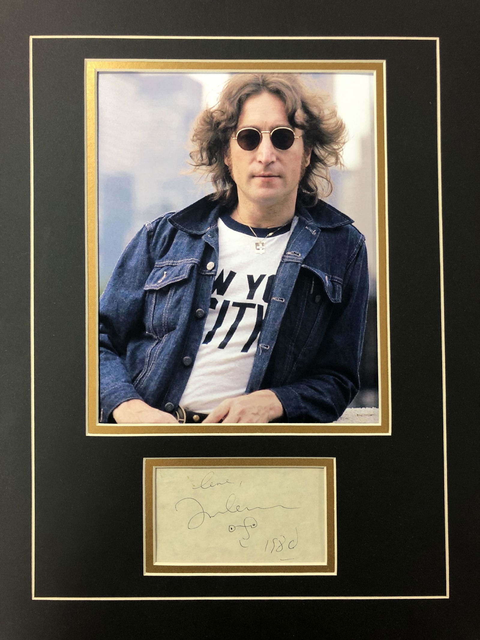 John Lennon  Autograph Display (1 of 1)