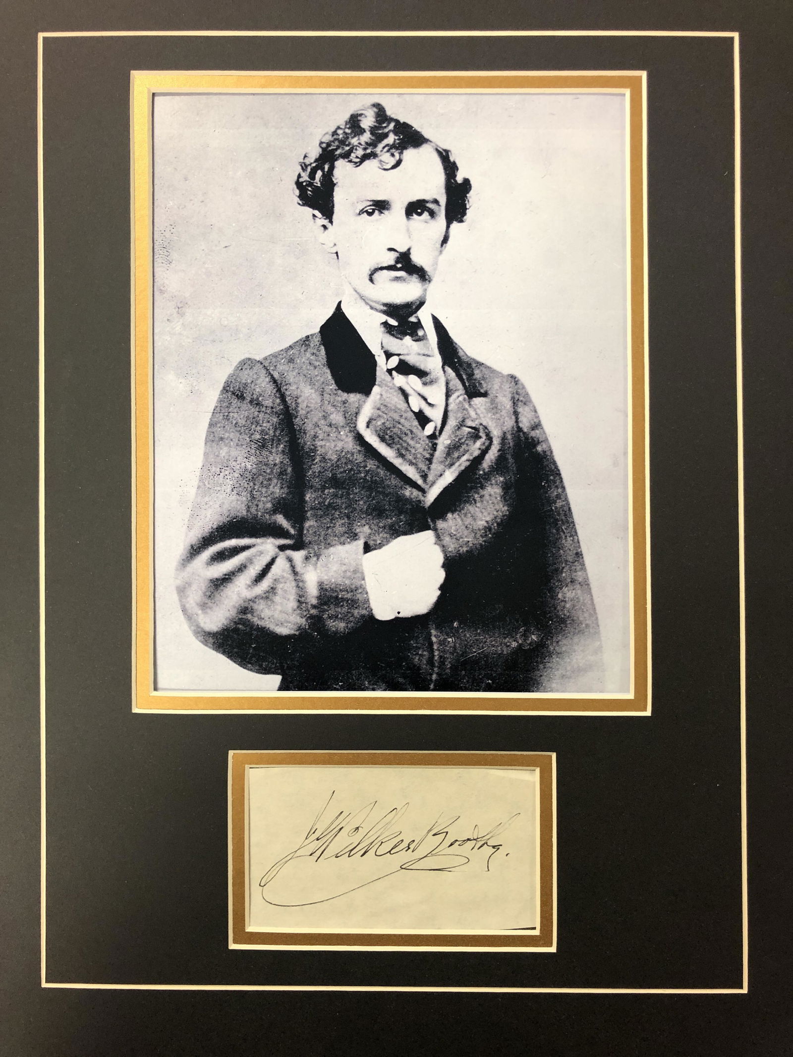 John Wilkes Booth  Autograph Display, MOCK UP, Final (1 of 1)