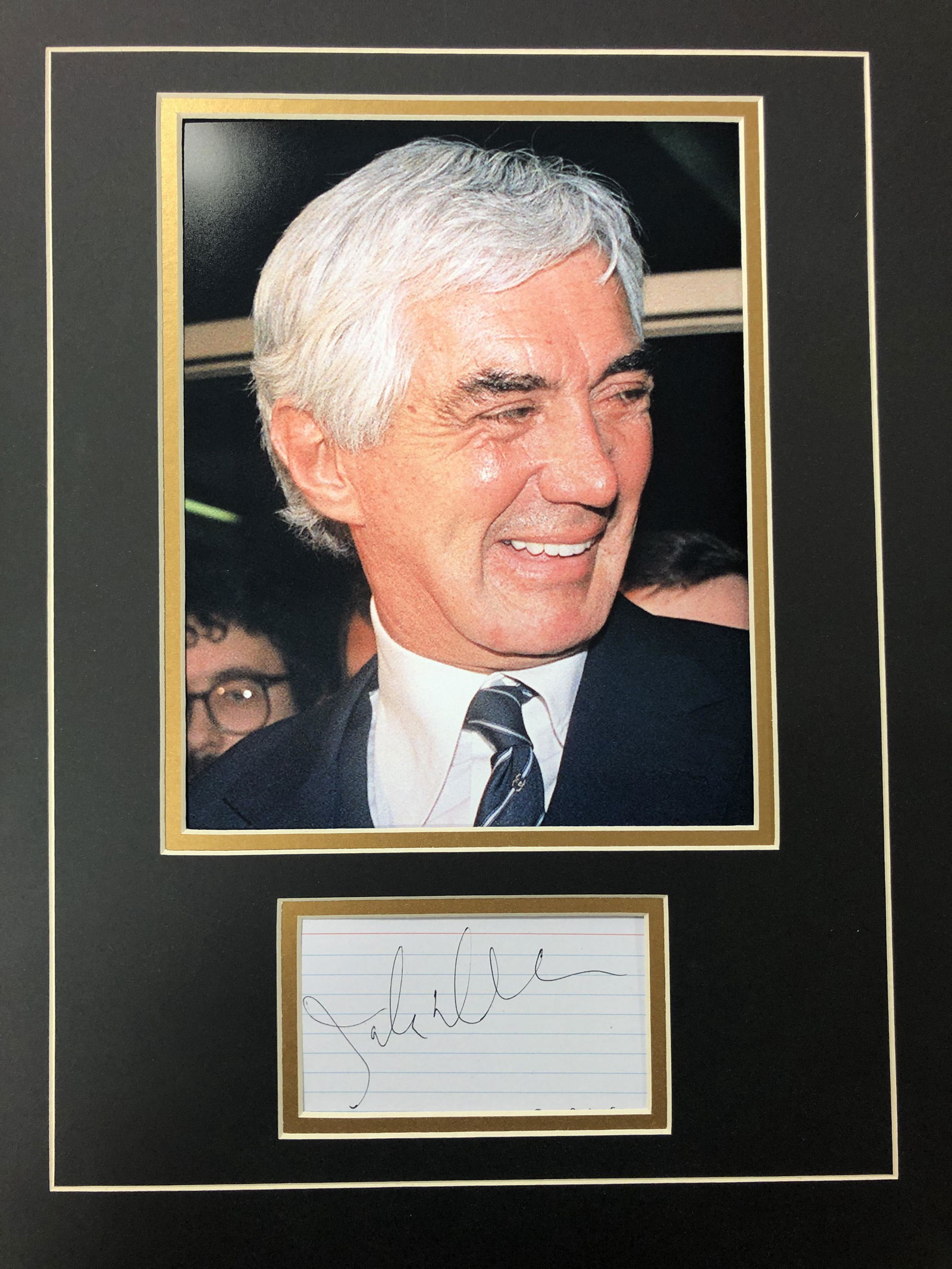 John DeLorean  Autograph Display, MOCK UP, Final (1 of 1)