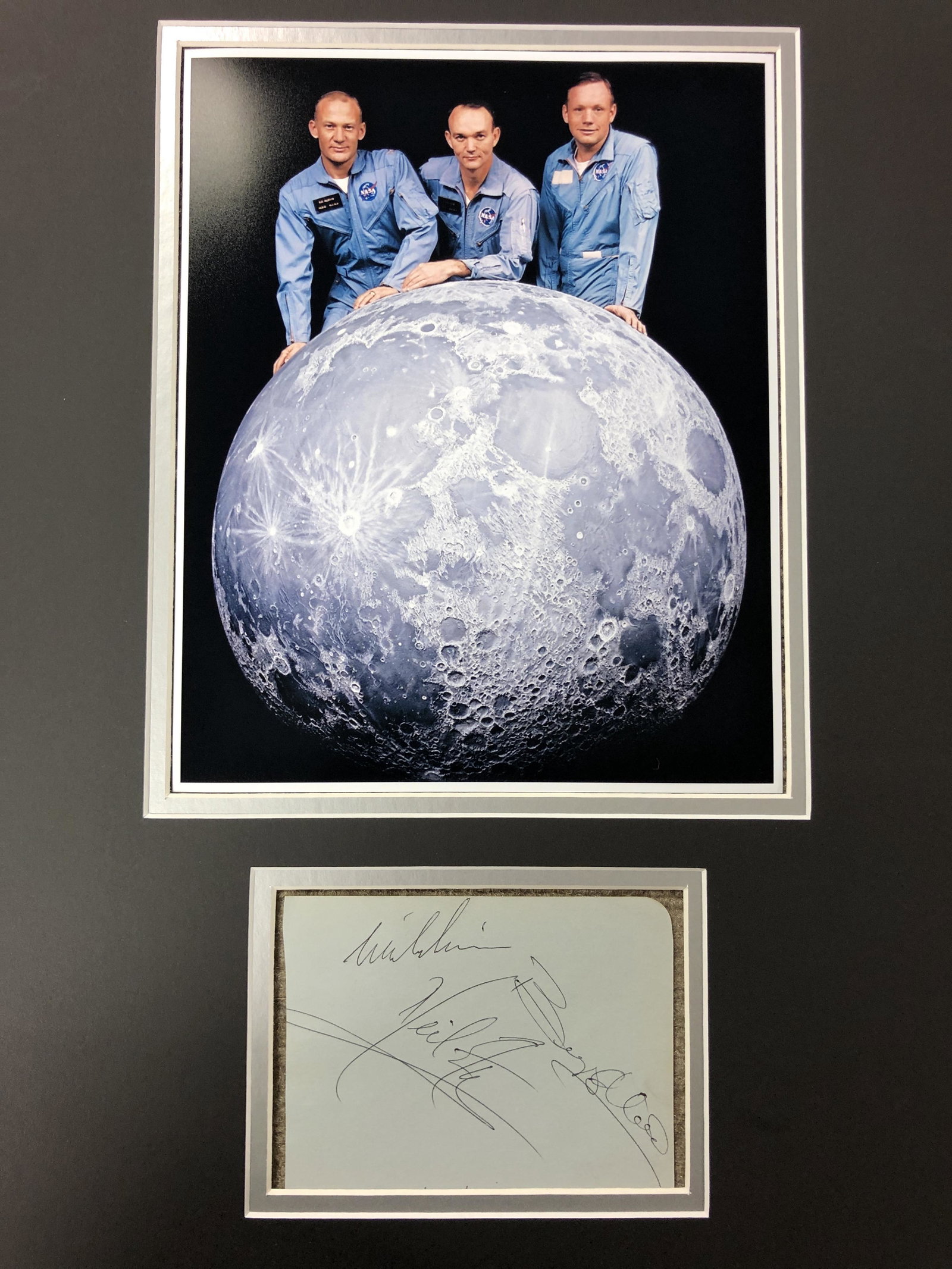 Apollo 11Autograph Display,MOCK UP, Final product will (1 of 1)
