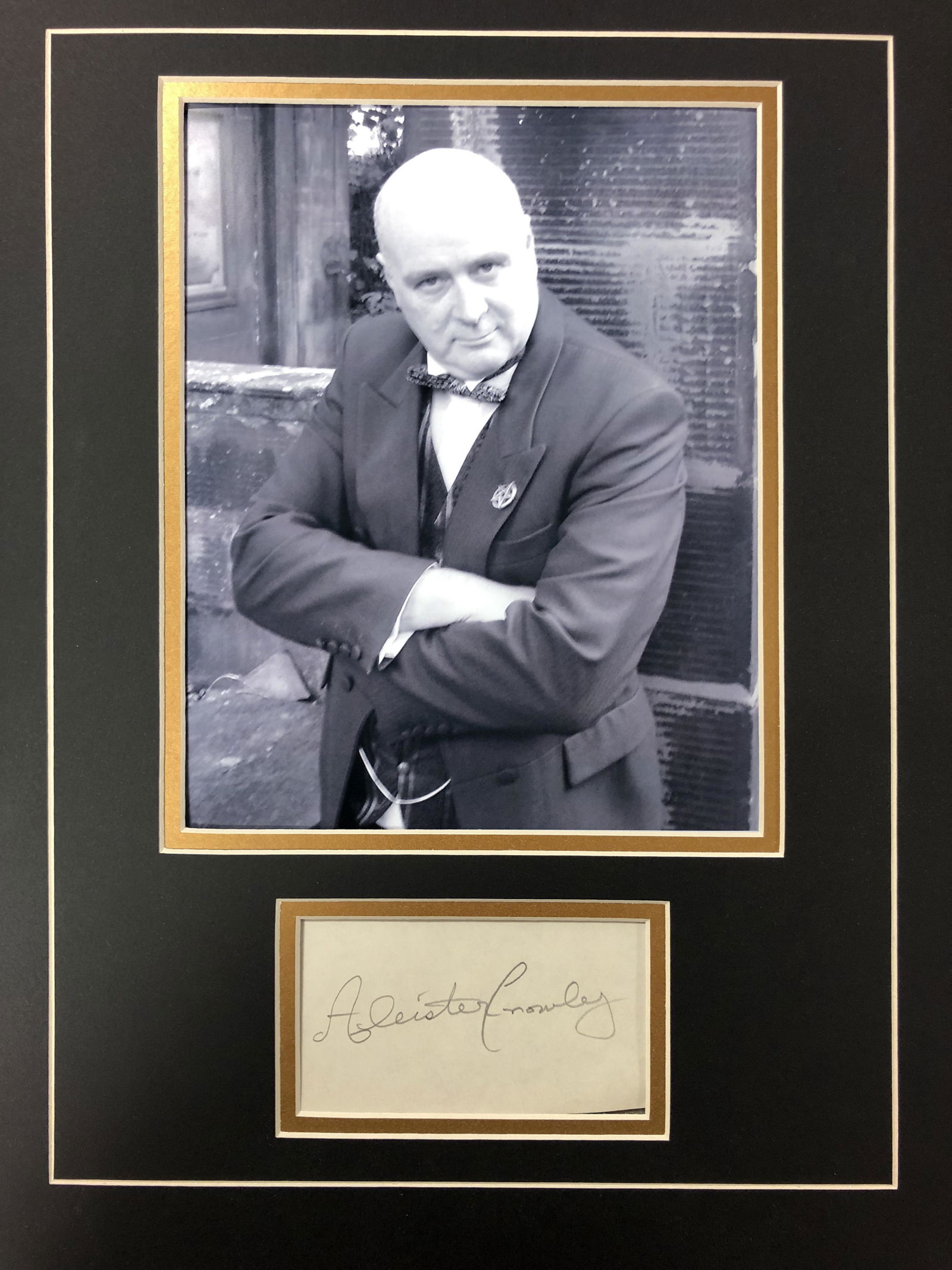 Aleister Crowley Autograph Display,MOCK UP, Final (1 of 1)