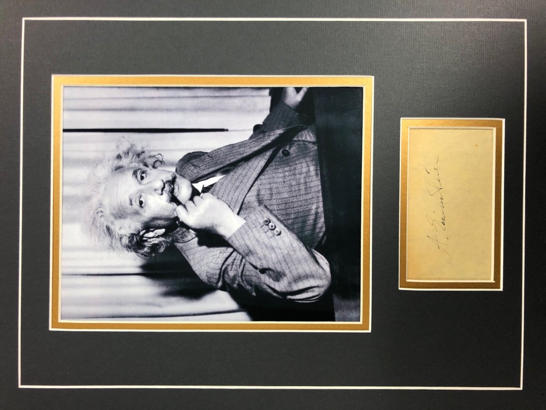 Albert Einstein Autographed Display (1 of 1)