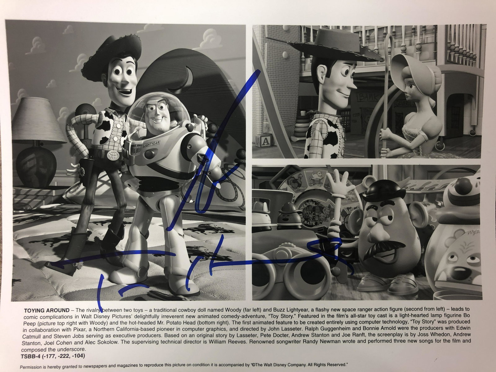 Tom Hanks and Tim Allen Autographed Movie Still (1 of 1)