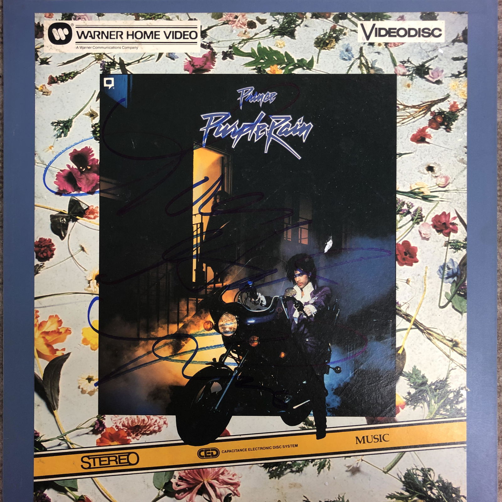 Prince Autographed Purple Rain CED (1 of 1)