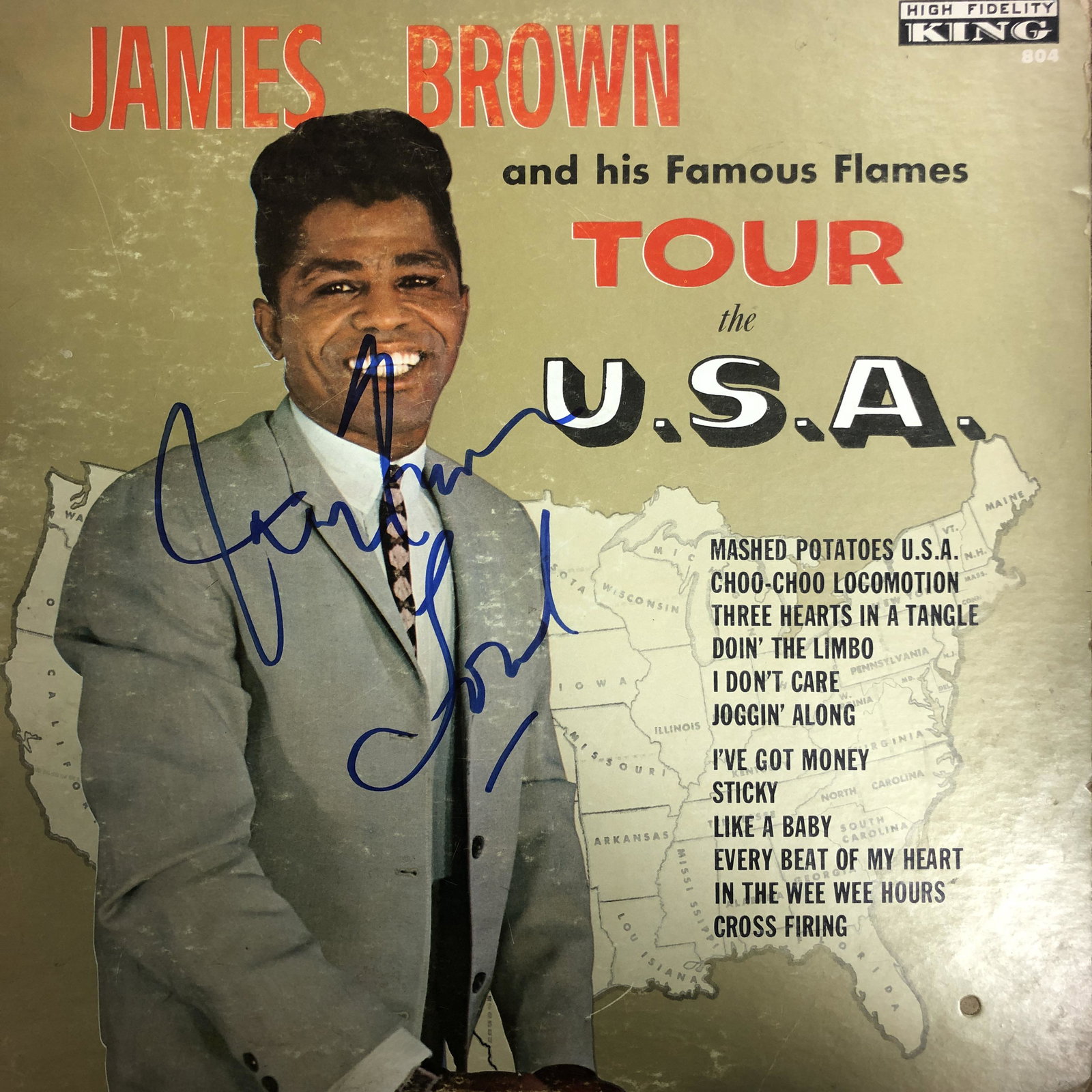 James Brown Autographed Album Cover (1 of 1)