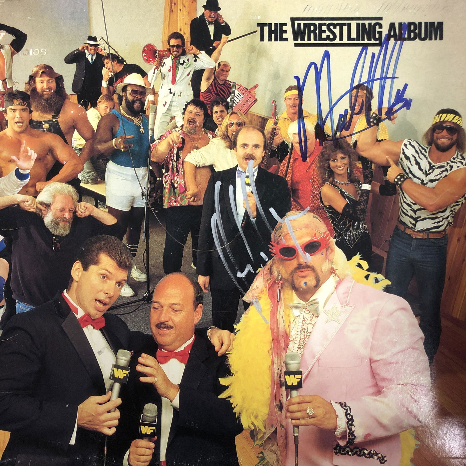 Hulk Hogan and Macho Man Autographed Album Cover (1 of 1)