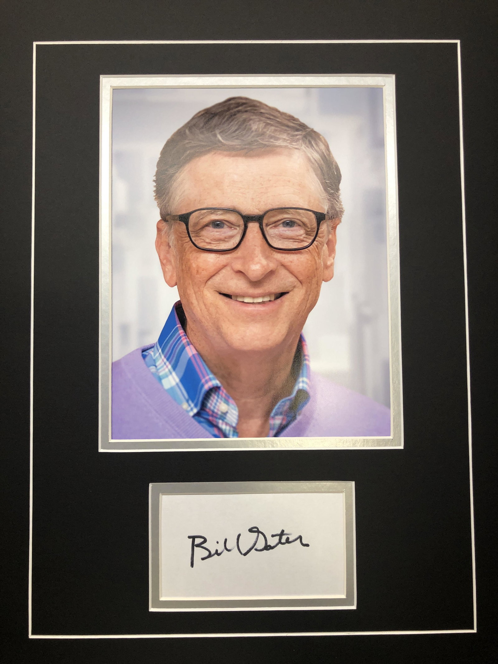 Bill Gates Autograph Display, MOCK UP, not framed (1 of 1)