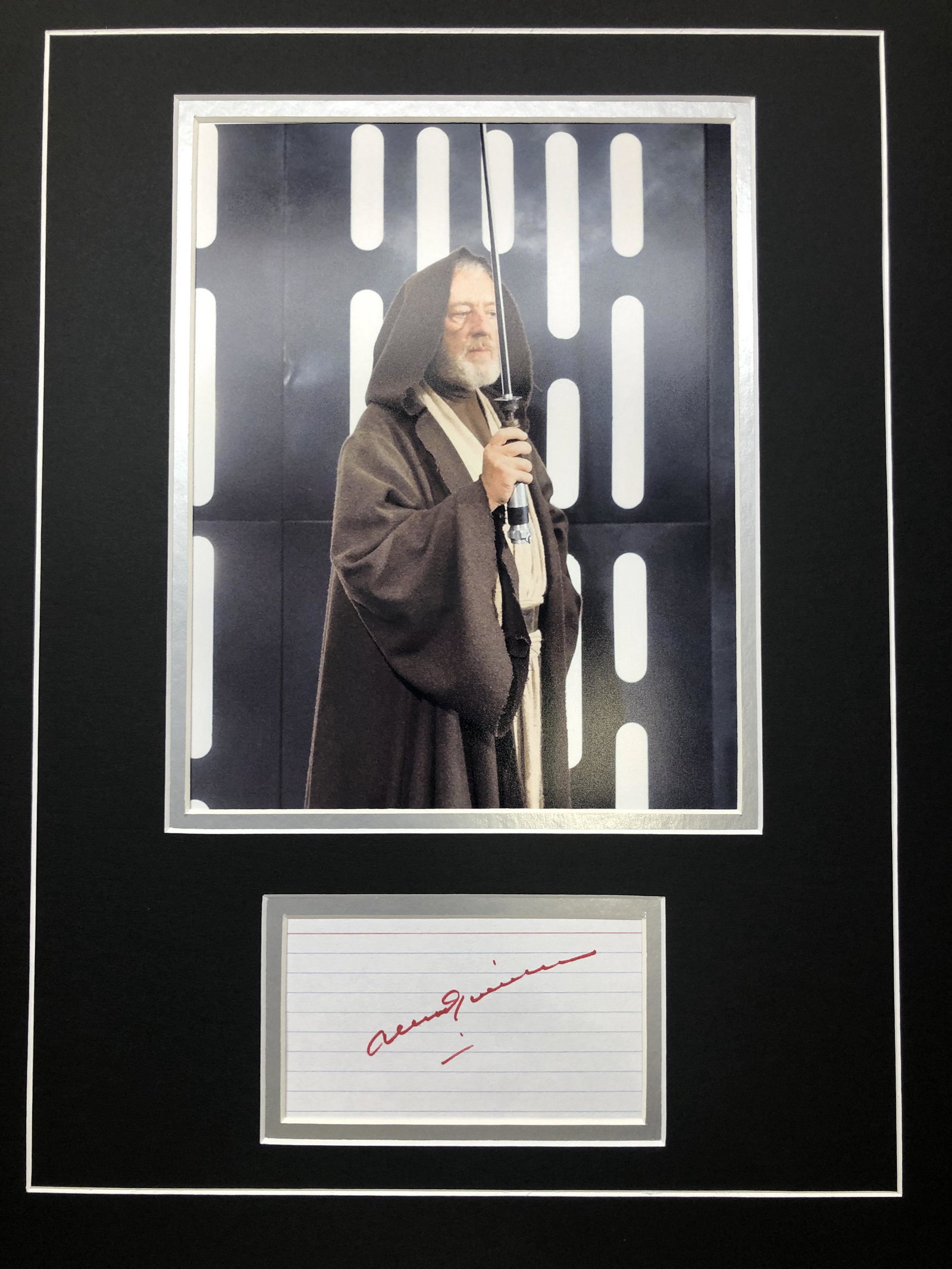 Alec Guinness Autograph Display, MOCK UP, not framed (1 of 1)