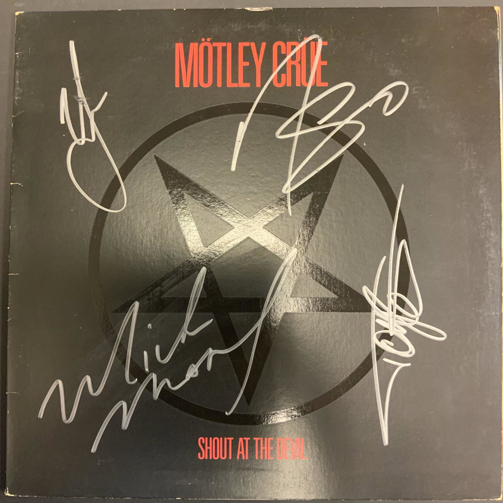 Motley Crue Autographed Album Cover (1 of 1)