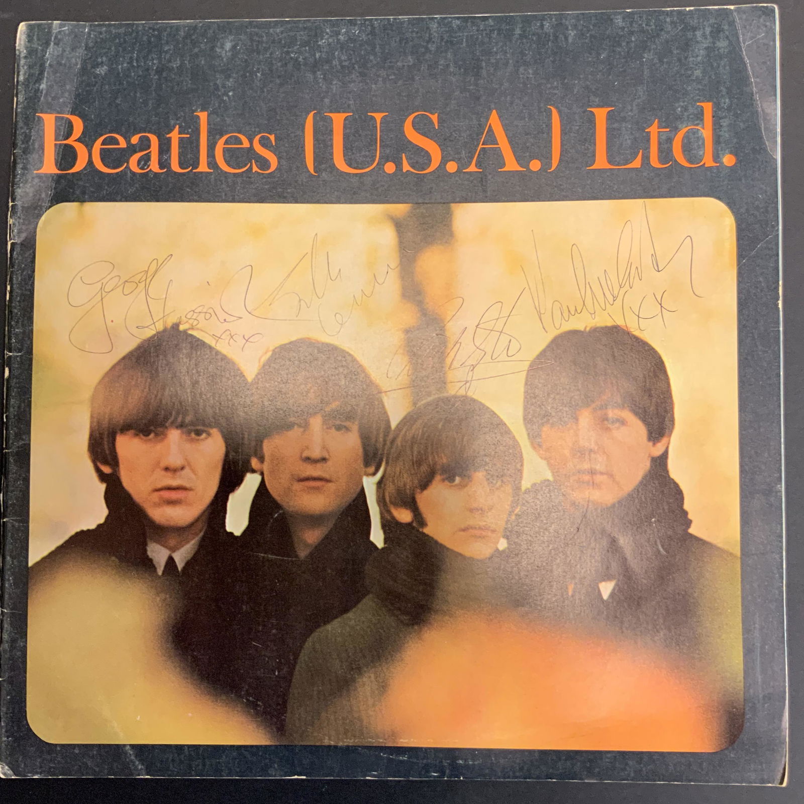 Beatles Autographed Book Cover (1 of 1)