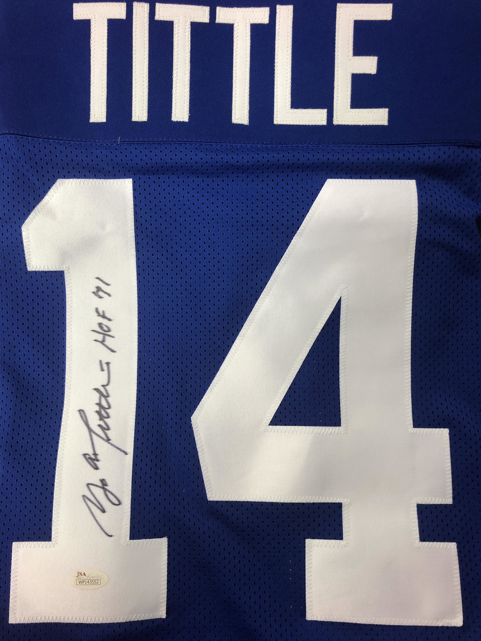 Y.A. Tittle JSA Authenticated Signed Jersey (1 of 1)