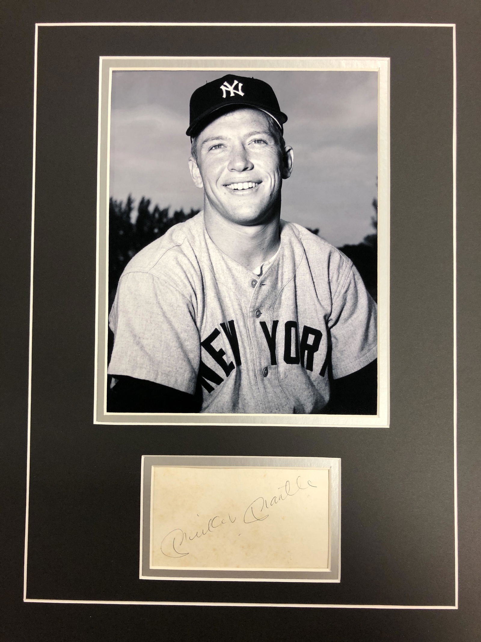 Mickey Mantle Autographed Display (1 of 1)